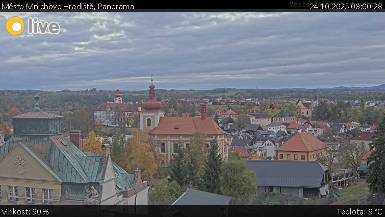 Město Mnichovo Hradiště - Panorama Mnichova Hradiště - 24.10.2025 v 08:00 Město Mnichovo Hradiště - Panorama Mnichova Hradiště - 24.10.2025 v 08:00