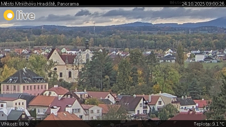 Město Mnichovo Hradiště - Panorama Mnichova Hradiště - 24.10.2025 v 09:00 Město Mnichovo Hradiště - Panorama Mnichova Hradiště - 24.10.2025 v 09:00