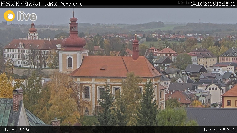 Město Mnichovo Hradiště - Panorama Mnichova Hradiště - 24.10.2025 v 13:15 Město Mnichovo Hradiště - Panorama Mnichova Hradiště - 24.10.2025 v 13:15