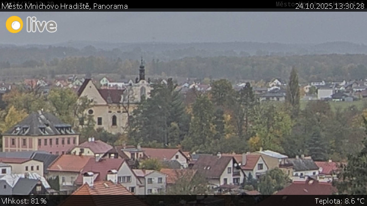 Město Mnichovo Hradiště - Panorama Mnichova Hradiště - 24.10.2025 v 13:30 Město Mnichovo Hradiště - Panorama Mnichova Hradiště - 24.10.2025 v 13:30