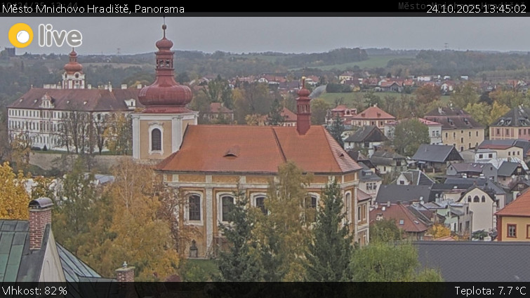 Město Mnichovo Hradiště - Panorama Mnichova Hradiště - 24.10.2025 v 13:45 Město Mnichovo Hradiště - Panorama Mnichova Hradiště - 24.10.2025 v 13:45