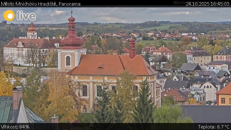 Město Mnichovo Hradiště - Panorama Mnichova Hradiště - 24.10.2025 v 16:45 Město Mnichovo Hradiště - Panorama Mnichova Hradiště - 24.10.2025 v 16:45