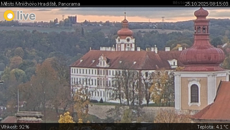 Město Mnichovo Hradiště - Panorama Mnichova Hradiště - 25.10.2025 v 08:15 Město Mnichovo Hradiště - Panorama Mnichova Hradiště - 25.10.2025 v 08:15