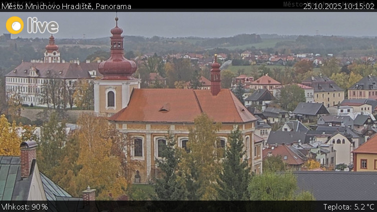 Město Mnichovo Hradiště - Panorama Mnichova Hradiště - 25.10.2025 v 10:15 Město Mnichovo Hradiště - Panorama Mnichova Hradiště - 25.10.2025 v 10:15