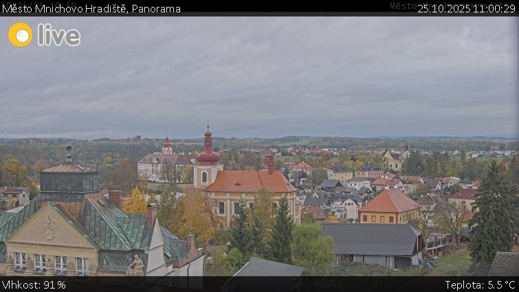 Město Mnichovo Hradiště - Panorama Mnichova Hradiště - 25.10.2025 v 11:00 Město Mnichovo Hradiště - Panorama Mnichova Hradiště - 25.10.2025 v 11:00