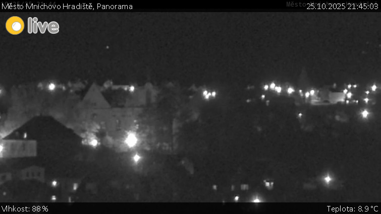 Město Mnichovo Hradiště - Panorama Mnichova Hradiště - 25.10.2025 v 21:45 Město Mnichovo Hradiště - Panorama Mnichova Hradiště - 25.10.2025 v 21:45