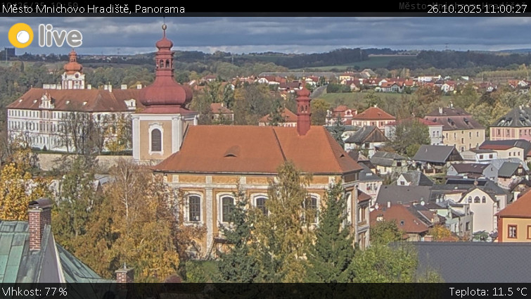 Město Mnichovo Hradiště - Panorama Mnichova Hradiště - 26.10.2025 v 11:00 Město Mnichovo Hradiště - Panorama Mnichova Hradiště - 26.10.2025 v 11:00