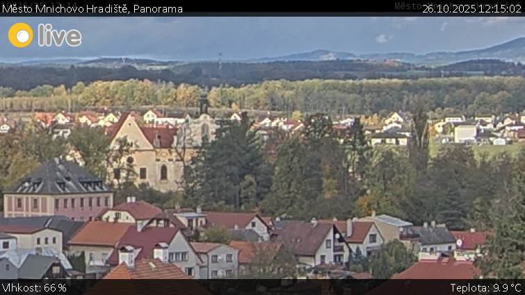 Město Mnichovo Hradiště - Panorama Mnichova Hradiště - 26.10.2025 v 12:15 Město Mnichovo Hradiště - Panorama Mnichova Hradiště - 26.10.2025 v 12:15