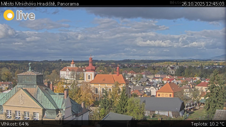 Město Mnichovo Hradiště - Panorama Mnichova Hradiště - 26.10.2025 v 12:45 Město Mnichovo Hradiště - Panorama Mnichova Hradiště - 26.10.2025 v 12:45