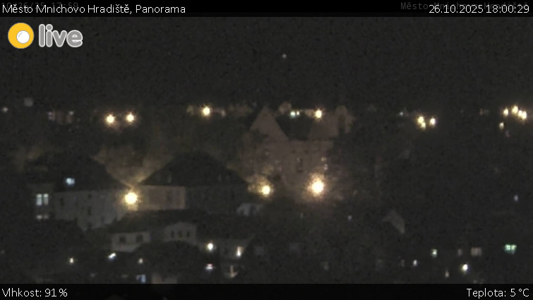 Město Mnichovo Hradiště - Panorama Mnichova Hradiště - 26.10.2025 v 18:00 Město Mnichovo Hradiště - Panorama Mnichova Hradiště - 26.10.2025 v 18:00