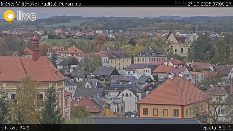 Město Mnichovo Hradiště - Panorama Mnichova Hradiště - 27.10.2025 v 07:00 Město Mnichovo Hradiště - Panorama Mnichova Hradiště - 27.10.2025 v 07:00