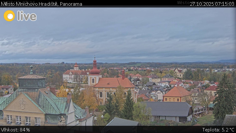 Město Mnichovo Hradiště - Panorama Mnichova Hradiště - 27.10.2025 v 07:15 Město Mnichovo Hradiště - Panorama Mnichova Hradiště - 27.10.2025 v 07:15