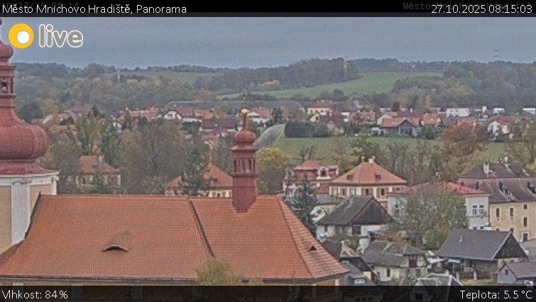 Město Mnichovo Hradiště - Panorama Mnichova Hradiště - 27.10.2025 v 08:15 Město Mnichovo Hradiště - Panorama Mnichova Hradiště - 27.10.2025 v 08:15