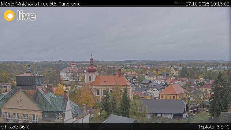 Město Mnichovo Hradiště - Panorama Mnichova Hradiště - 27.10.2025 v 10:15 Město Mnichovo Hradiště - Panorama Mnichova Hradiště - 27.10.2025 v 10:15