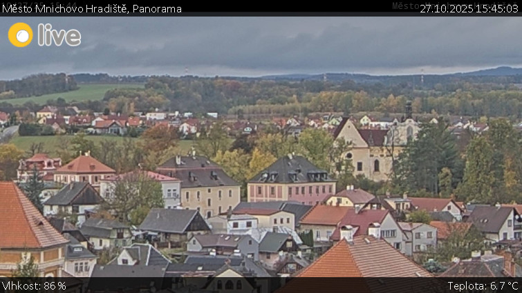 Město Mnichovo Hradiště - Panorama Mnichova Hradiště - 27.10.2025 v 15:45 Město Mnichovo Hradiště - Panorama Mnichova Hradiště - 27.10.2025 v 15:45