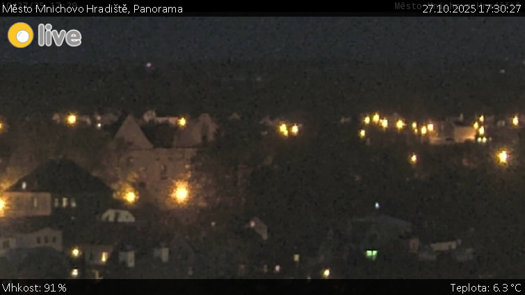 Město Mnichovo Hradiště - Panorama Mnichova Hradiště - 27.10.2025 v 17:30 Město Mnichovo Hradiště - Panorama Mnichova Hradiště - 27.10.2025 v 17:30