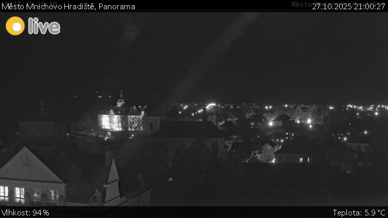 Město Mnichovo Hradiště - Panorama Mnichova Hradiště - 27.10.2025 v 21:00 Město Mnichovo Hradiště - Panorama Mnichova Hradiště - 27.10.2025 v 21:00