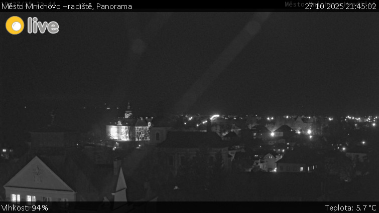 Město Mnichovo Hradiště - Panorama Mnichova Hradiště - 27.10.2025 v 21:45 Město Mnichovo Hradiště - Panorama Mnichova Hradiště - 27.10.2025 v 21:45