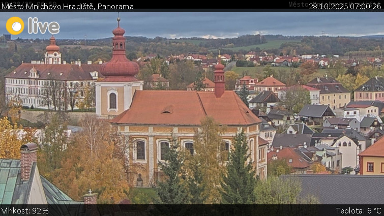 Město Mnichovo Hradiště - Panorama Mnichova Hradiště - 28.10.2025 v 07:00 Město Mnichovo Hradiště - Panorama Mnichova Hradiště - 28.10.2025 v 07:00