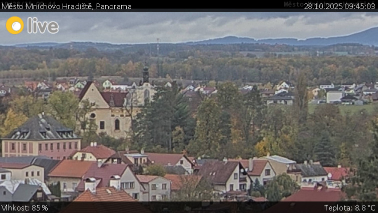 Město Mnichovo Hradiště - Panorama Mnichova Hradiště - 28.10.2025 v 09:45 Město Mnichovo Hradiště - Panorama Mnichova Hradiště - 28.10.2025 v 09:45