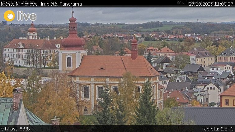Město Mnichovo Hradiště - Panorama Mnichova Hradiště - 28.10.2025 v 11:00 Město Mnichovo Hradiště - Panorama Mnichova Hradiště - 28.10.2025 v 11:00