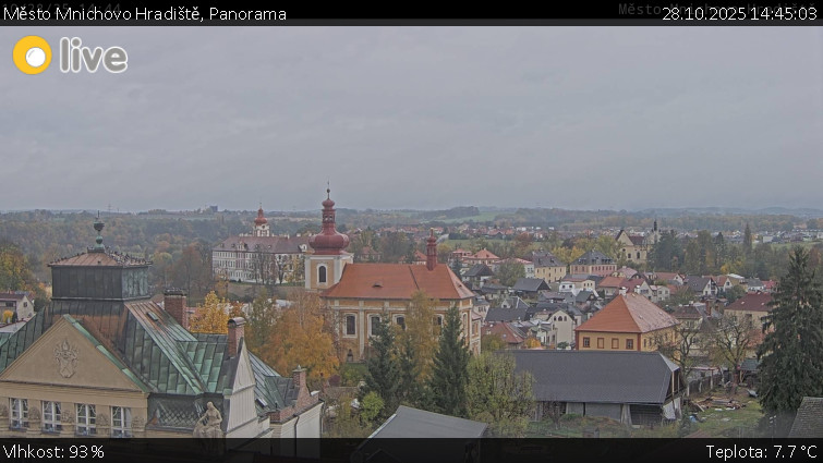Město Mnichovo Hradiště - Panorama Mnichova Hradiště - 28.10.2025 v 14:45 Město Mnichovo Hradiště - Panorama Mnichova Hradiště - 28.10.2025 v 14:45