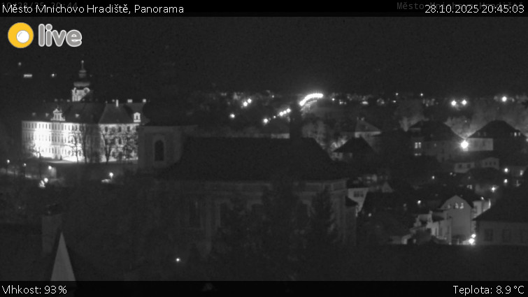 Město Mnichovo Hradiště - Panorama Mnichova Hradiště - 28.10.2025 v 20:45 Město Mnichovo Hradiště - Panorama Mnichova Hradiště - 28.10.2025 v 20:45