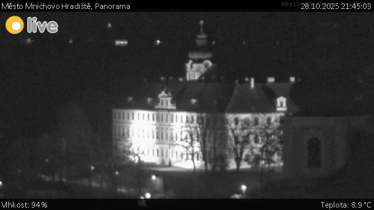 Město Mnichovo Hradiště - Panorama Mnichova Hradiště - 28.10.2025 v 21:45 Město Mnichovo Hradiště - Panorama Mnichova Hradiště - 28.10.2025 v 21:45