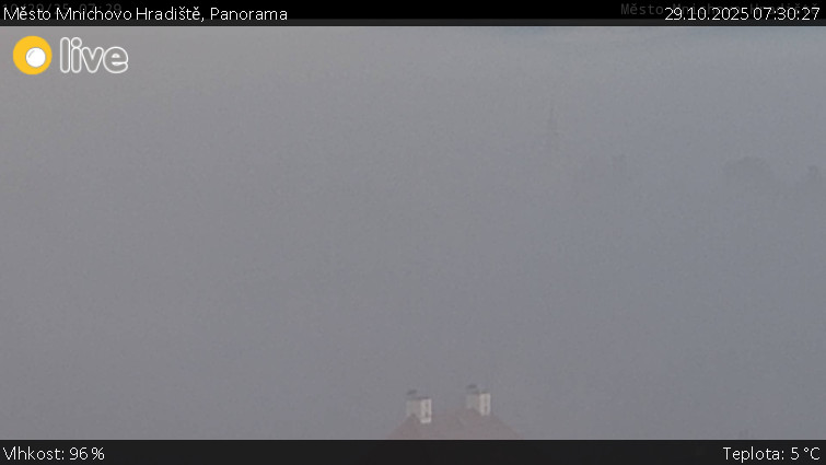 Město Mnichovo Hradiště - Panorama Mnichova Hradiště - 29.10.2025 v 07:30 Město Mnichovo Hradiště - Panorama Mnichova Hradiště - 29.10.2025 v 07:30