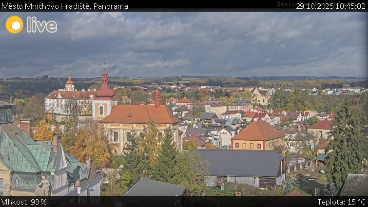 Město Mnichovo Hradiště - Panorama Mnichova Hradiště - 29.10.2025 v 10:45 Město Mnichovo Hradiště - Panorama Mnichova Hradiště - 29.10.2025 v 10:45