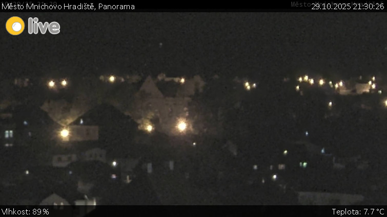 Město Mnichovo Hradiště - Panorama Mnichova Hradiště - 29.10.2025 v 21:30 Město Mnichovo Hradiště - Panorama Mnichova Hradiště - 29.10.2025 v 21:30
