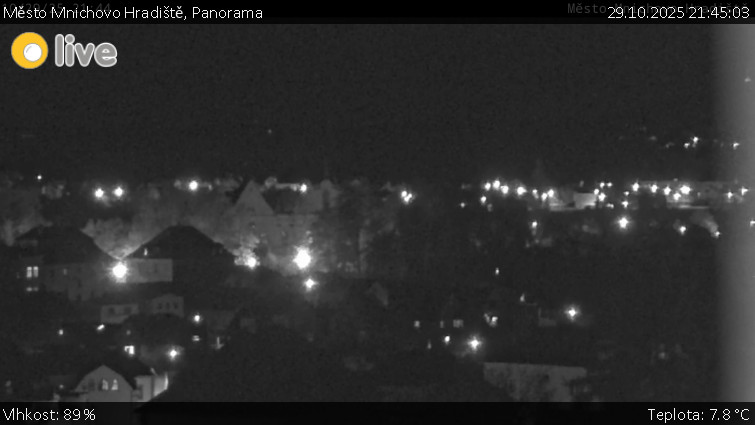 Město Mnichovo Hradiště - Panorama Mnichova Hradiště - 29.10.2025 v 21:45 Město Mnichovo Hradiště - Panorama Mnichova Hradiště - 29.10.2025 v 21:45
