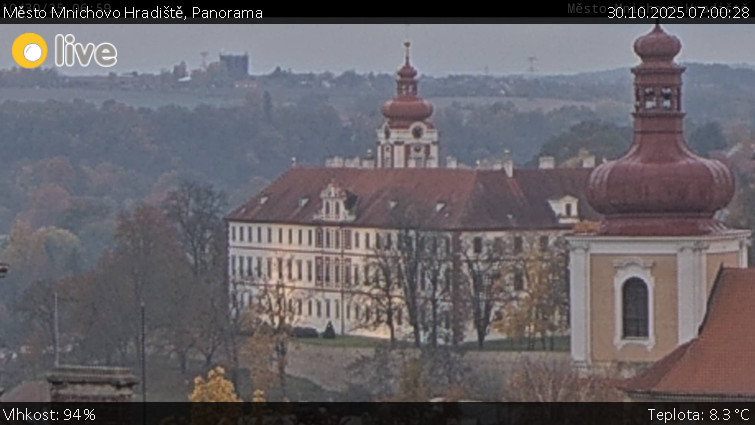 Město Mnichovo Hradiště - Panorama Mnichova Hradiště - 30.10.2025 v 07:00 Město Mnichovo Hradiště - Panorama Mnichova Hradiště - 30.10.2025 v 07:00
