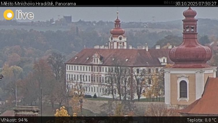 Město Mnichovo Hradiště - Panorama Mnichova Hradiště - 30.10.2025 v 07:30 Město Mnichovo Hradiště - Panorama Mnichova Hradiště - 30.10.2025 v 07:30