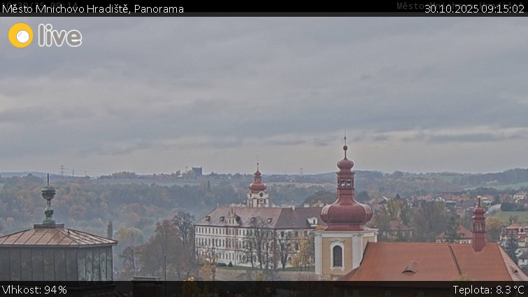 Město Mnichovo Hradiště - Panorama Mnichova Hradiště - 30.10.2025 v 09:15 Město Mnichovo Hradiště - Panorama Mnichova Hradiště - 30.10.2025 v 09:15