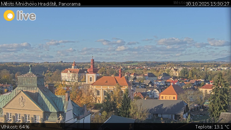 Město Mnichovo Hradiště - Panorama Mnichova Hradiště - 30.10.2025 v 15:30 Město Mnichovo Hradiště - Panorama Mnichova Hradiště - 30.10.2025 v 15:30
