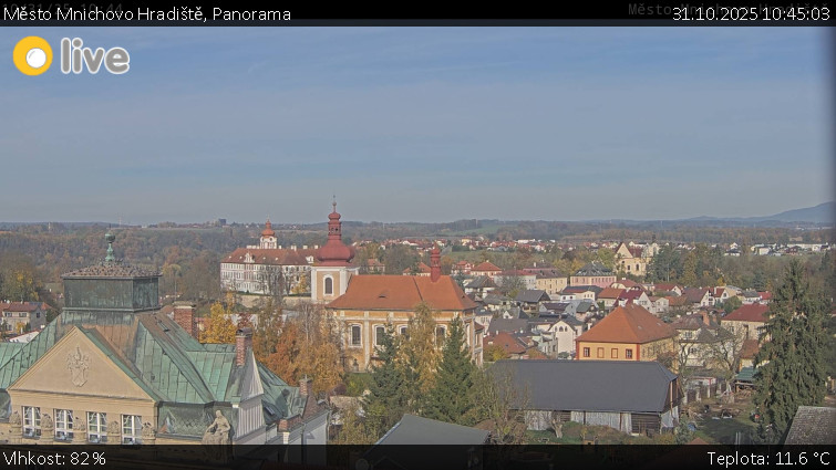 Město Mnichovo Hradiště - Panorama Mnichova Hradiště - 31.10.2025 v 10:45 Město Mnichovo Hradiště - Panorama Mnichova Hradiště - 31.10.2025 v 10:45