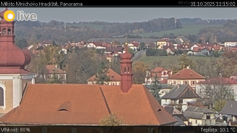 Město Mnichovo Hradiště - Panorama Mnichova Hradiště - 31.10.2025 v 11:15 Město Mnichovo Hradiště - Panorama Mnichova Hradiště - 31.10.2025 v 11:15