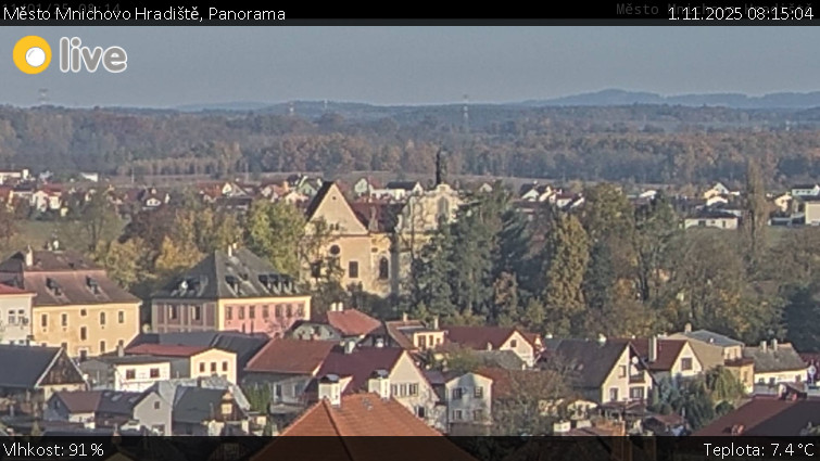 Město Mnichovo Hradiště - Panorama Mnichova Hradiště - 1.11.2025 v 08:15 Město Mnichovo Hradiště - Panorama Mnichova Hradiště - 1.11.2025 v 08:15