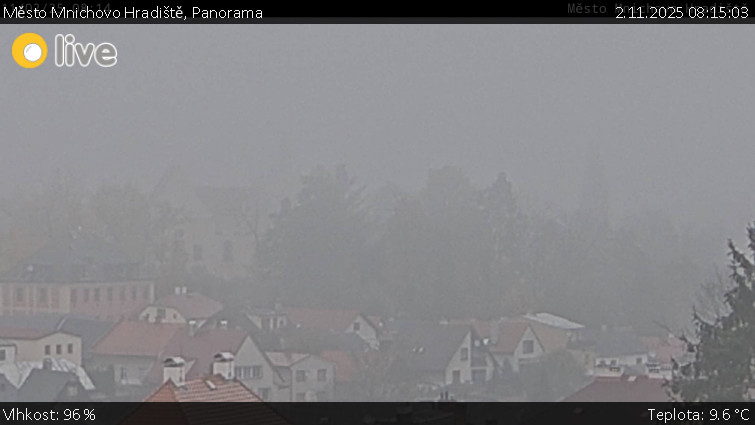 Město Mnichovo Hradiště - Panorama Mnichova Hradiště - 2.11.2025 v 08:15 Město Mnichovo Hradiště - Panorama Mnichova Hradiště - 2.11.2025 v 08:15