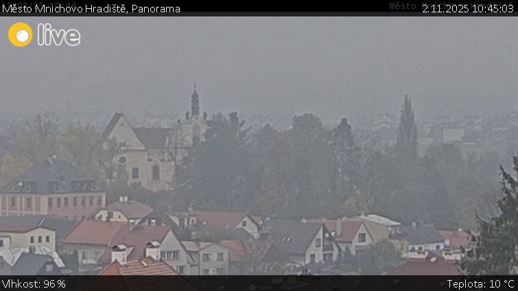 Město Mnichovo Hradiště - Panorama Mnichova Hradiště - 2.11.2025 v 10:45 Město Mnichovo Hradiště - Panorama Mnichova Hradiště - 2.11.2025 v 10:45