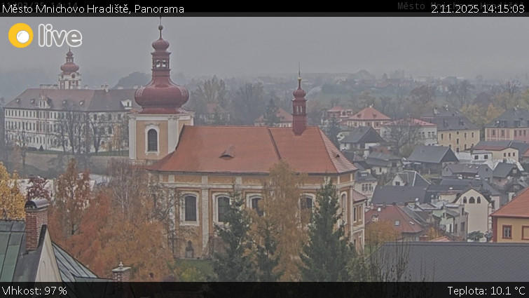 Město Mnichovo Hradiště - Panorama Mnichova Hradiště - 2.11.2025 v 14:15 Město Mnichovo Hradiště - Panorama Mnichova Hradiště - 2.11.2025 v 14:15