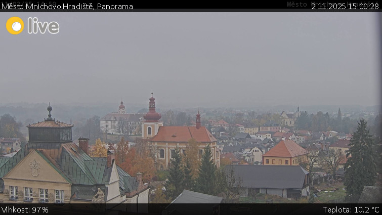 Město Mnichovo Hradiště - Panorama Mnichova Hradiště - 2.11.2025 v 15:00 Město Mnichovo Hradiště - Panorama Mnichova Hradiště - 2.11.2025 v 15:00