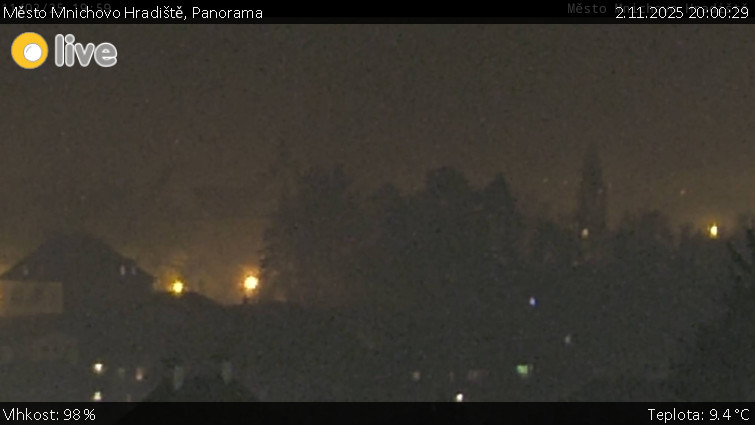 Město Mnichovo Hradiště - Panorama Mnichova Hradiště - 2.11.2025 v 20:00 Město Mnichovo Hradiště - Panorama Mnichova Hradiště - 2.11.2025 v 20:00