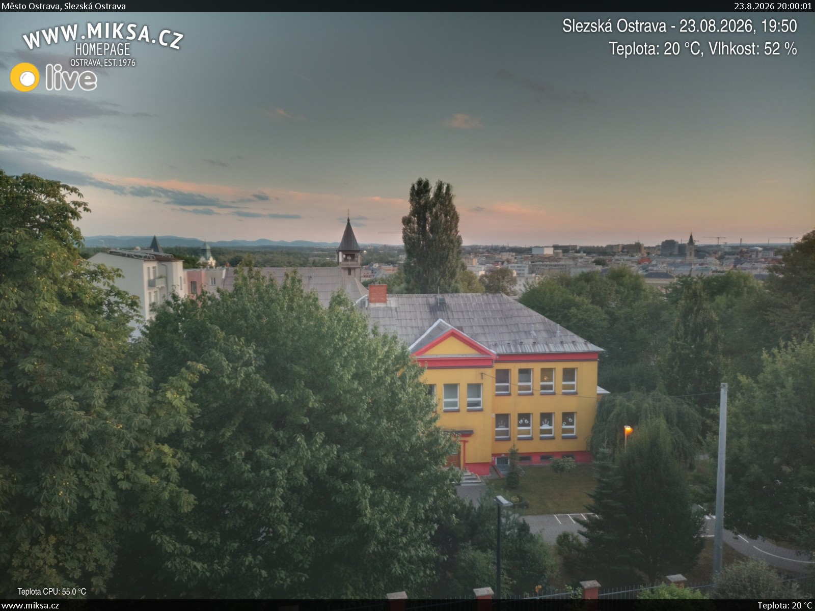 Aktuální webkamera Ostrava – Slezská Ostrava a centrum