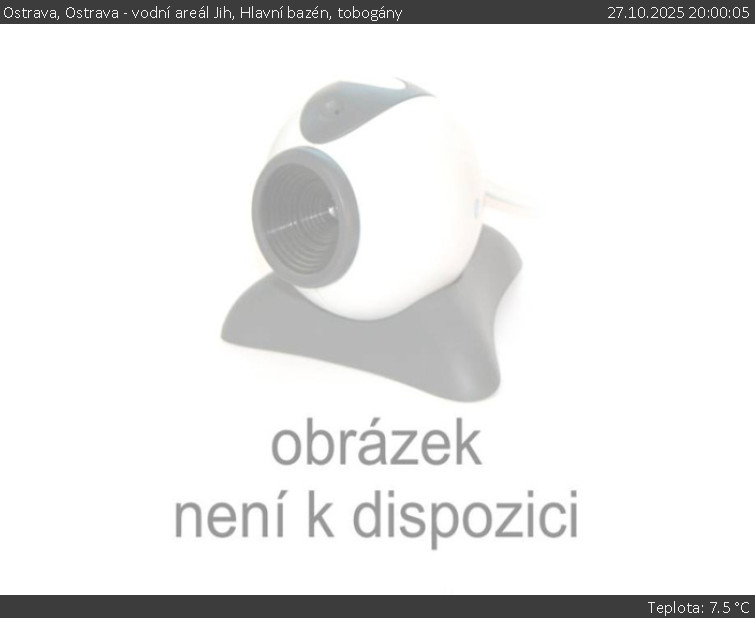Ostrava - vodní areál Jih - Hlavní bazén, tobogány - 27.10.2025 v 20:00 Ostrava - vodní areál Jih - Hlavní bazén, tobogány - 27.10.2025 v 20:00