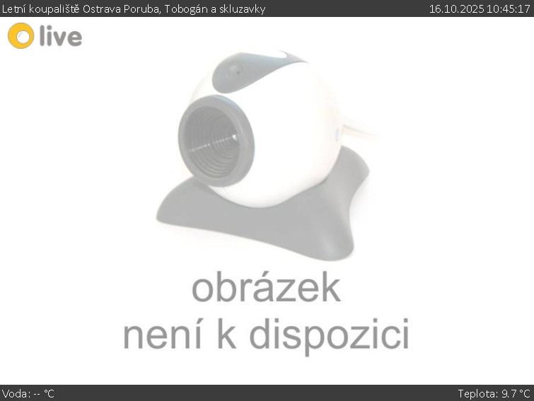 Letní koupaliště Ostrava Poruba - Tobogán a skluzavky - 16.10.2025 v 10:45 Letní koupaliště Ostrava Poruba - Tobogán a skluzavky - 16.10.2025 v 10:45
