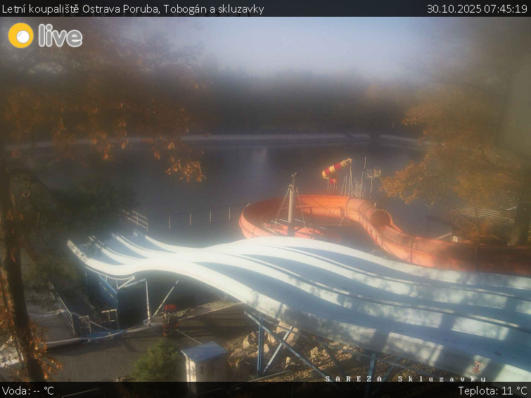 Letní koupaliště Ostrava Poruba - Tobogán a skluzavky - 30.10.2025 v 07:45 Letní koupaliště Ostrava Poruba - Tobogán a skluzavky - 30.10.2025 v 07:45