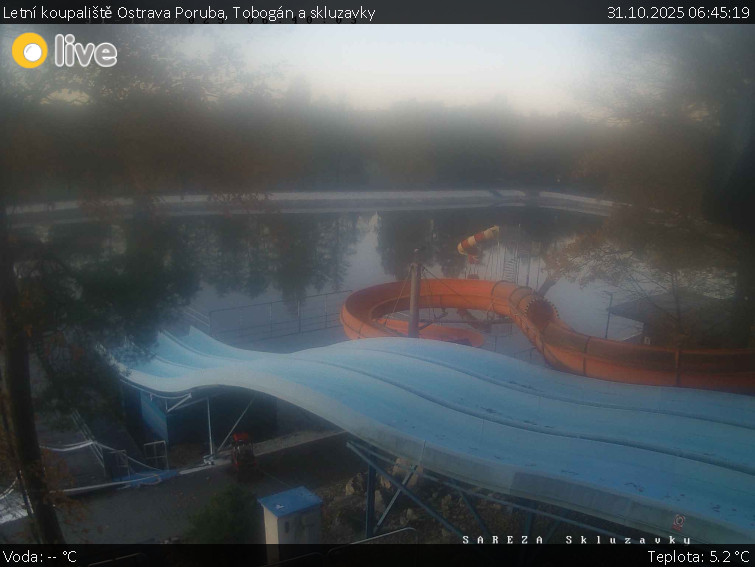 Letní koupaliště Ostrava Poruba - Tobogán a skluzavky - 31.10.2025 v 06:45 Letní koupaliště Ostrava Poruba - Tobogán a skluzavky - 31.10.2025 v 06:45