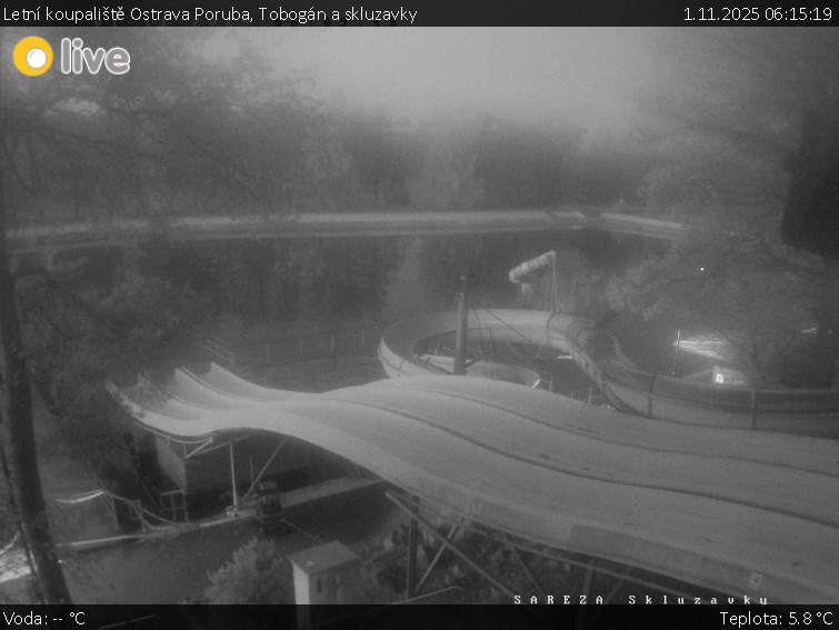 Letní koupaliště Ostrava Poruba - Tobogán a skluzavky - 1.11.2025 v 06:15 Letní koupaliště Ostrava Poruba - Tobogán a skluzavky - 1.11.2025 v 06:15